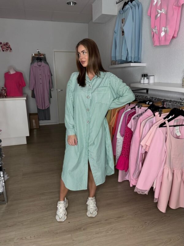 Long Blouse Dress Green