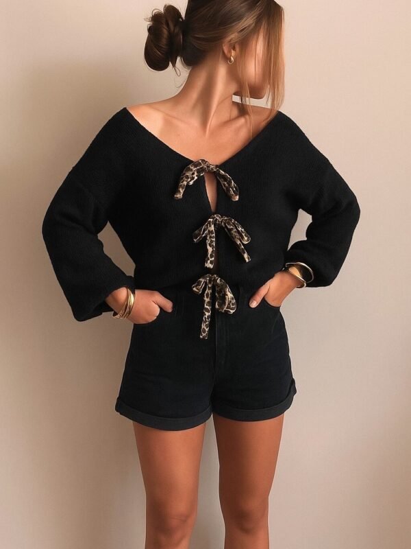 Leopard Bow Vestje