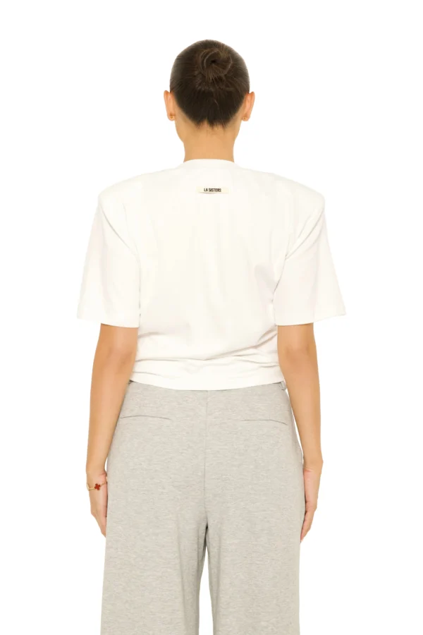 La Sisters OVERSIZED KNOT TEE WHITE - Afbeelding 3