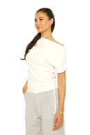 La Sisters OFF-SHOULDER STRING TOP WHITE