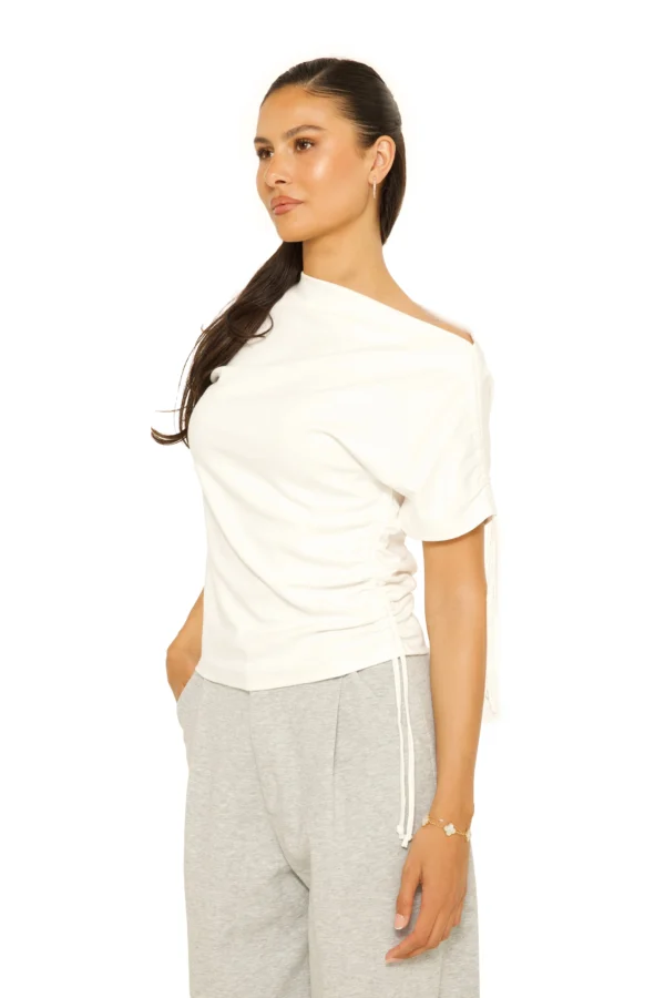 La Sisters OFF-SHOULDER STRING TOP WHITE - Afbeelding 2