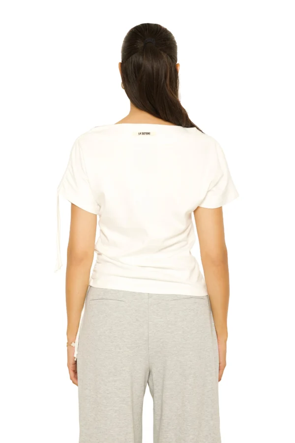 La Sisters OFF-SHOULDER STRING TOP WHITE - Afbeelding 3
