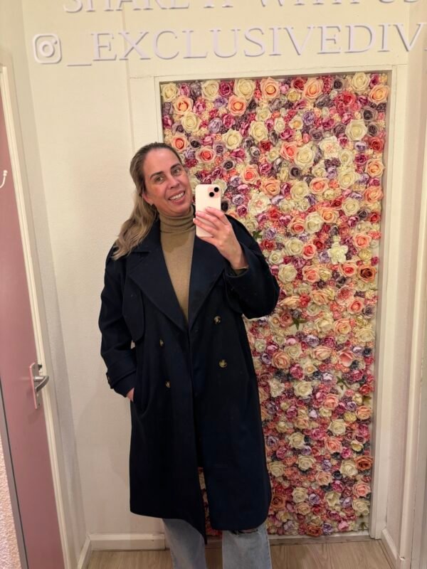 Long Woll Coat Navy