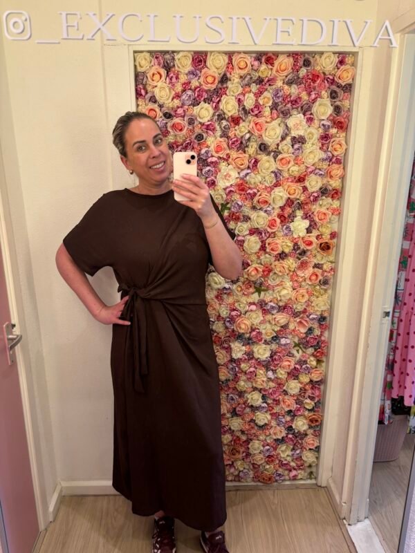 Knot Dress Dark Brown