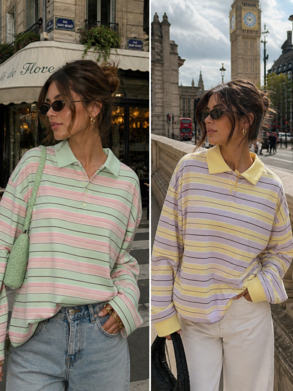 Polo imane Mint/Pink