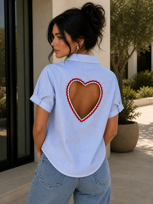 Blouse Heart Blue