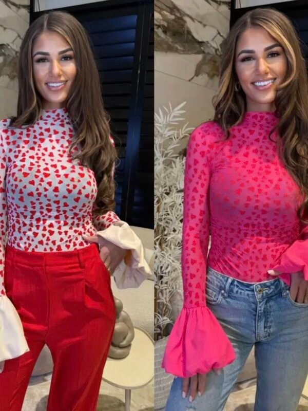 Top Hearts Red