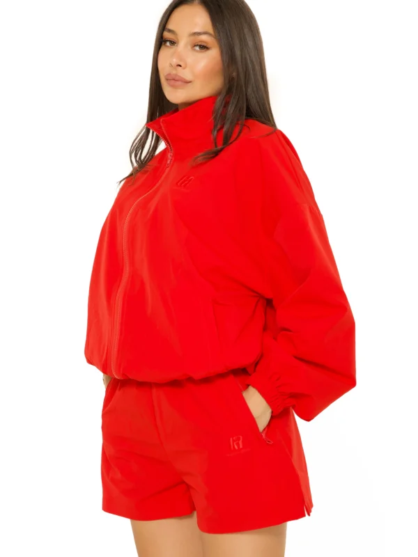 LA OFFICIAL EMBROIDERED SHORT RED