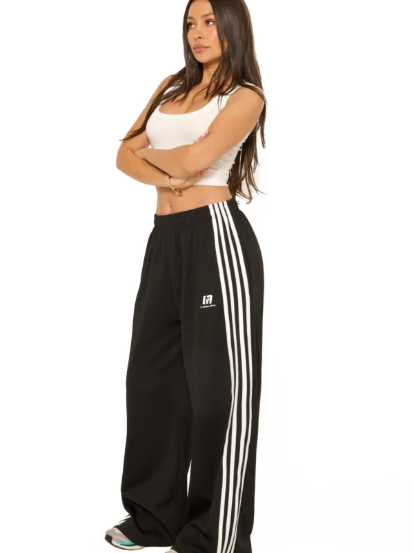 LA OFFICIAL OVERSIZED MULTI STRIPED PANTS BLACK