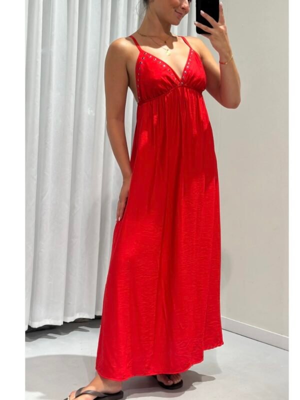 Red Studs Dress