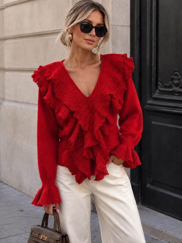 Romantic Ruffled Sweater