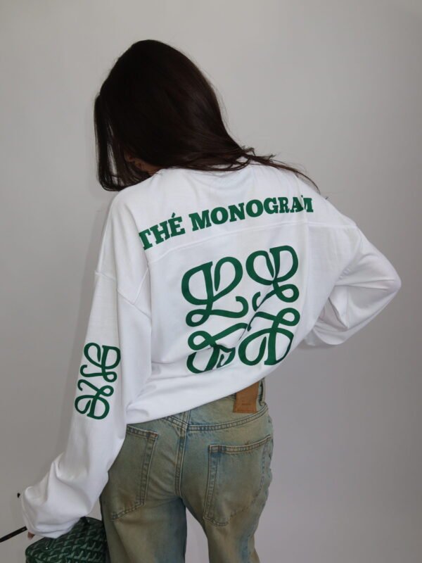LONGSLEEVE “THÉ MONOGRAM” – WIT